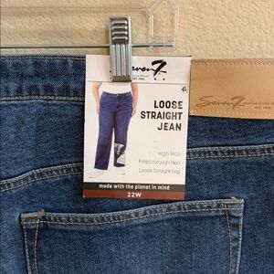 NWT Size 22W Seven7 Loose Straight Jean